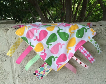 Pink Whales Tag Blanket with cream Minky //  In Stock, READY TO SHIP