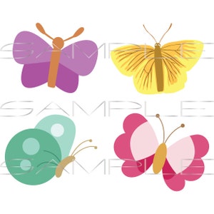 Four Butterflies  -  SVG cut file for Silhouette and other cutting machines