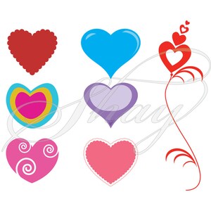 Variety of Hearts  -  SVG cut file for Silhouette and other cutting machines