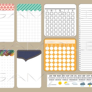Printable Calendars and Notes - for Planners and Journals - Digital ...