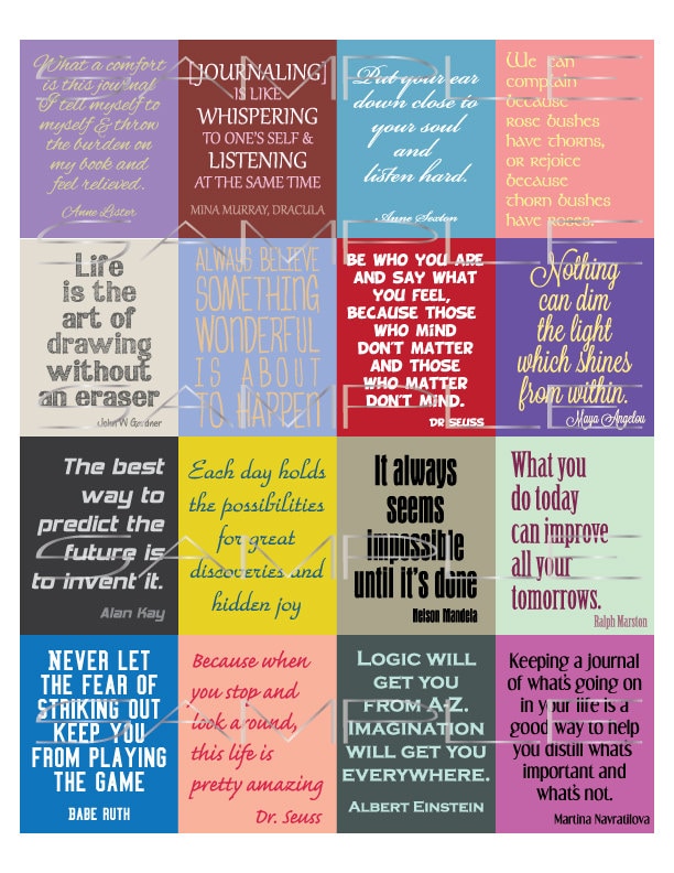 Quotes About Journal Writing Journaling Writing And Inspirational Quotes For Planners | Etsy