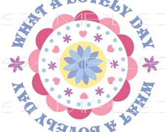 What a Lovely Day Flower Hex Sign -  SVG cut file for Silhouette and other cutting machines