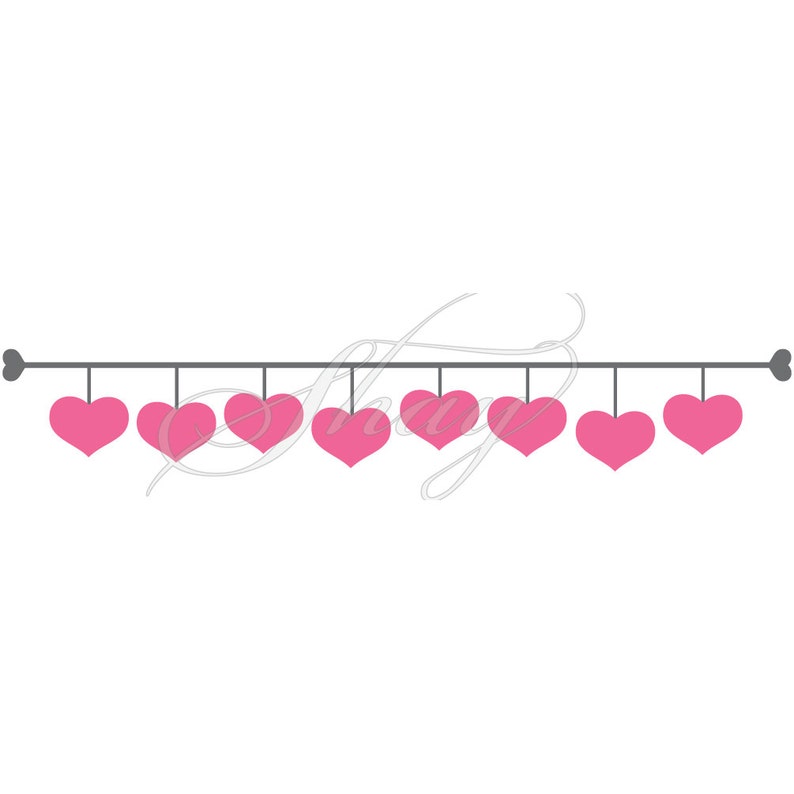 Heart Divider SVG cut file for Silhouette and other ...