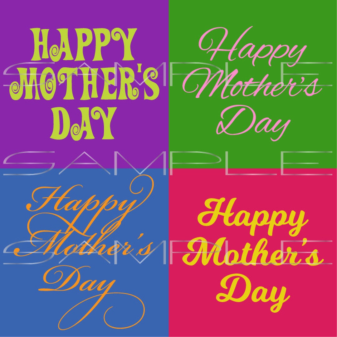 Happy Mother's Day - Printable PDF and SVG Cut File - Etsy