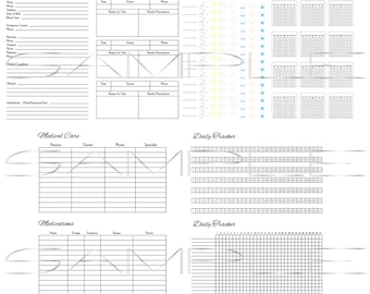 Printable medical pages - for planners and journals - digital download - Bullet Journal