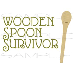Wooden Spoon Survivor  -  printable PDF and SVG cut file