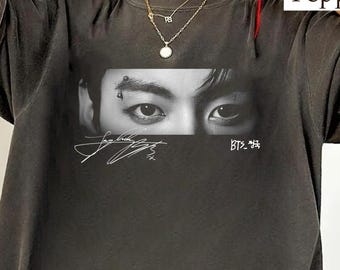 Retro 90's Comfort Colors Jungkook's Eyes T-Shirt, Jungkook Eyes Kpop Fan Bootleg Tee T-Shirt, Gift For Fan
