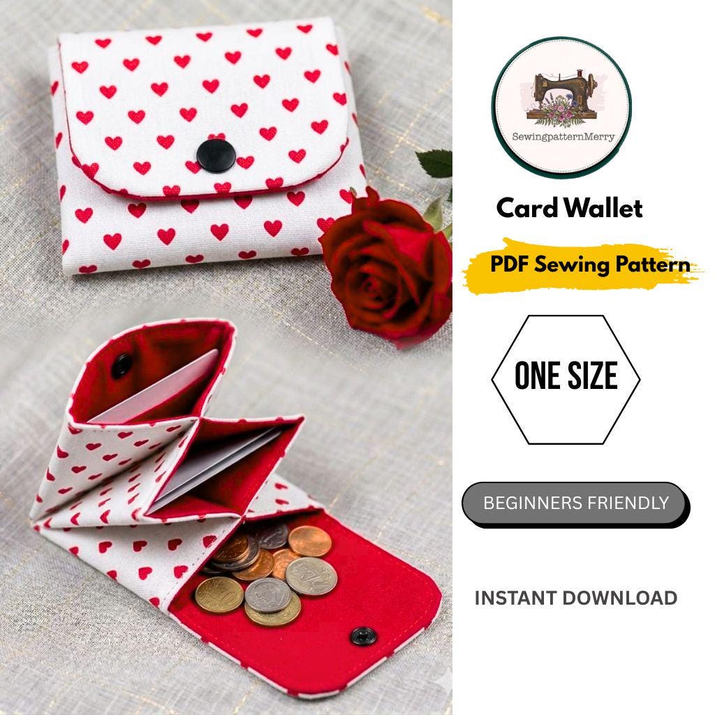 Coin Wallet PDF Pattern | Snap Closure Pouch | Easy Beginner Sewing ...