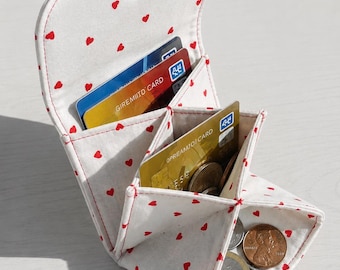 Accordion Wallet Sewing Pattern PDF, DIY Fabric Card Holder for Beginners, Compact Coin Purse Template, A4  Instant Download