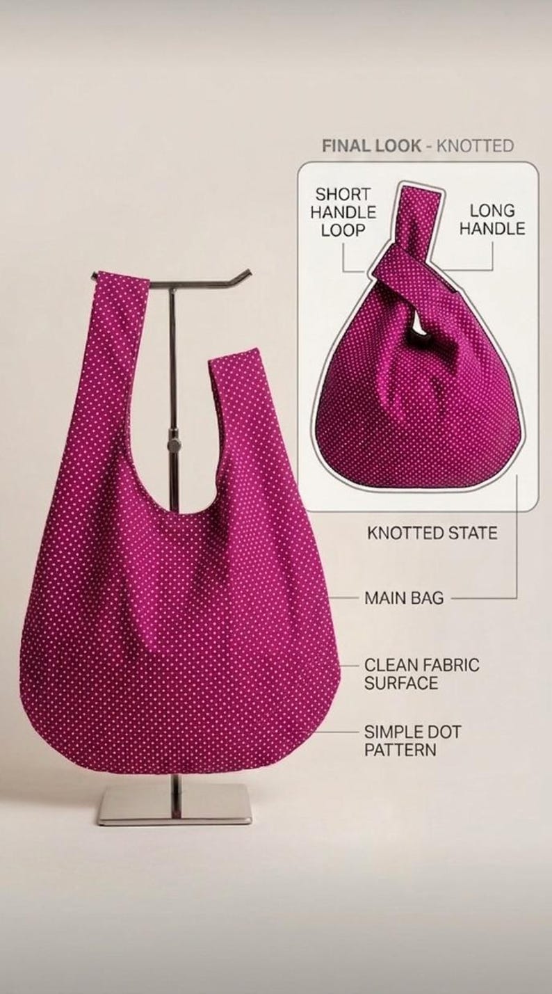 Japanese Knot Bag Sewing Pattern | Beginner Friendly (digital Download ...