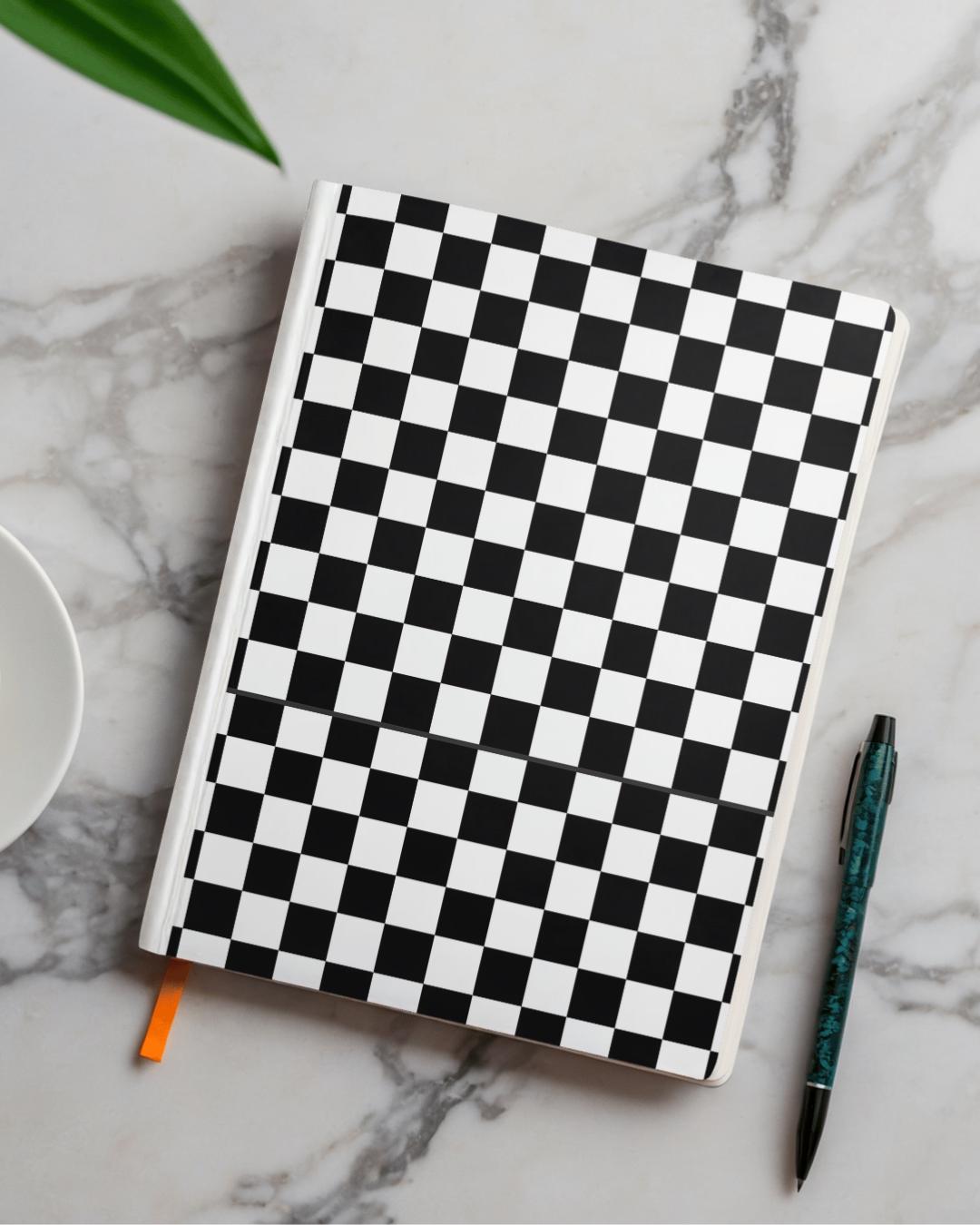 Checker Print Set Black and White Checkered Digital Paper: Seamless Checkerboard Pattern ...
