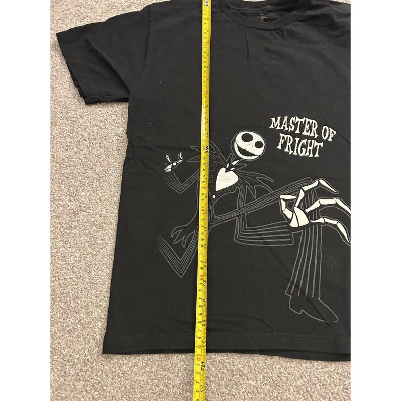 Disney Nightmare Before Christmas TShirt Medium Black Excellent Jack Skellington image 5