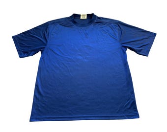 Camiseta esportiva Lee Sport Performance masculina tamanho XL azul manga curta em tela.