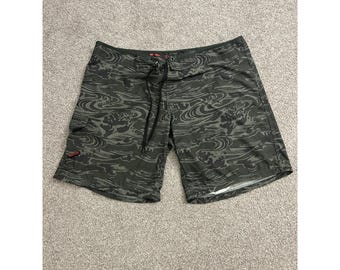 Maui Rippers Boardshorts Jongens Maat 16 Groen Tijgerstreep Camouflage Cargo Zwembroek