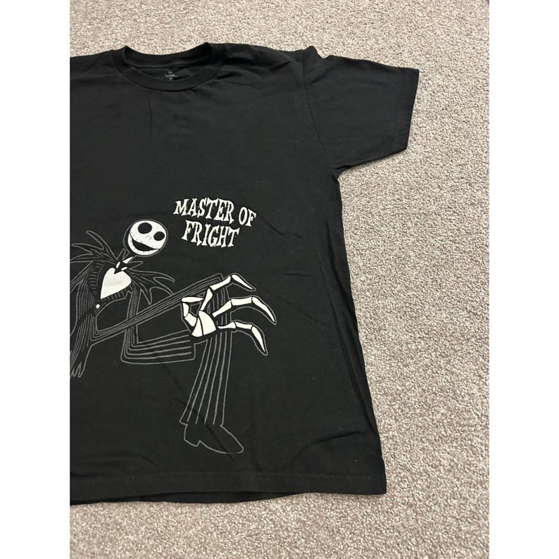 Disney Nightmare Before Christmas TShirt Medium Black Excellent Jack Skellington image 7