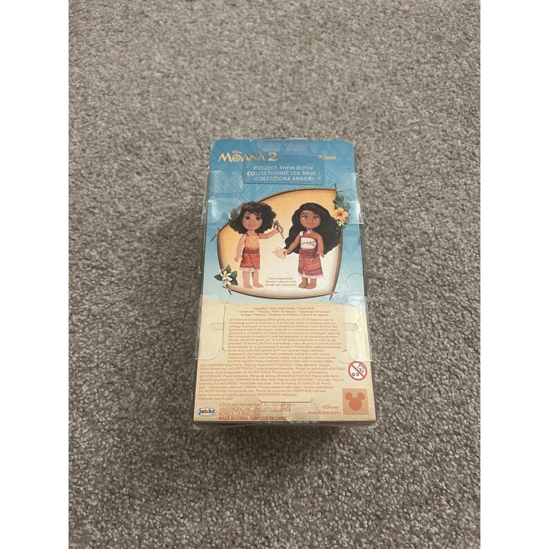 Muñeca pequeña Jakks Moana 2 para niños, talla única, color marrón, nueva, de la película Disney, figura de caracola. imagen 2