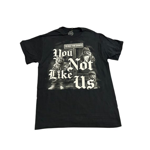 DOM Graphic T-Shirt: "You Not Like Us" Cats Streetwear Tee