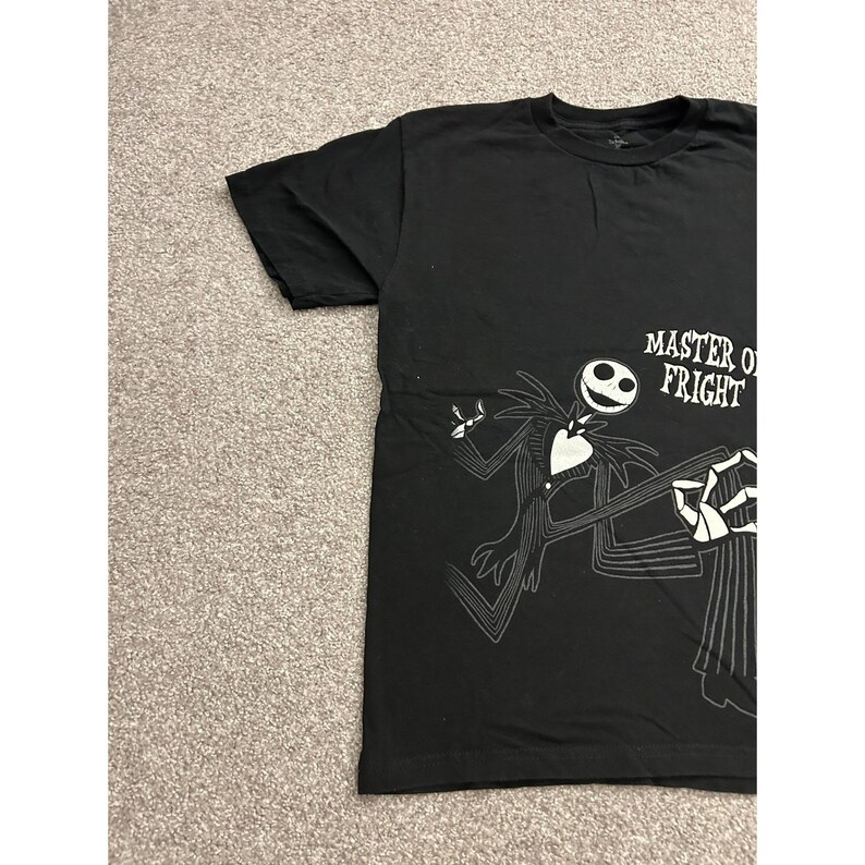 Disney Nightmare Before Christmas TShirt Medium Black Excellent Jack Skellington image 3