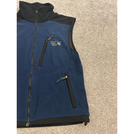 Vintage Mountain Hardwear Fleece Vest Mens Large Blue Excellent Windstopper View 3