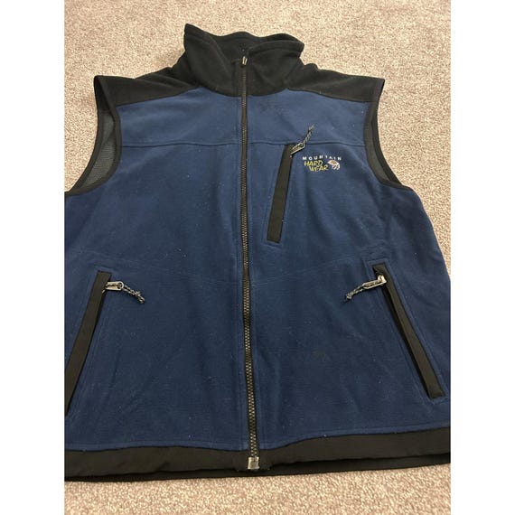 Vintage Mountain Hardwear Fleece Vest Mens Large Blue Excellent Windstopper View 4