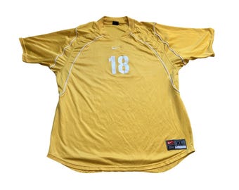 Camisa de futebol Nike masculina tamanho XL amarela excelente 18 manga curta uniforme esportivo