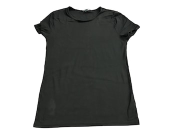 T-shirt Lauren Ralph Lauren Femme L Noir - Mélange de coton à manches courtes et col rond