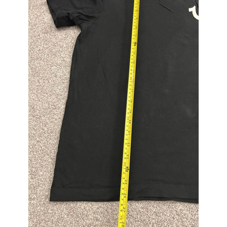 True Religion T-Shirt Mens Medium Black Excellent Buddha Graphic Since 2002 Logo image 6