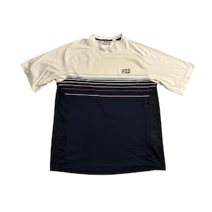 Fila Performance T-Shirt Mens Large Navy White Excellent Striped Athletic Top image 1