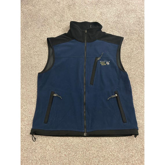 Vintage Mountain Hardwear Fleece Vest Mens Large Blue Excellent Windstopper