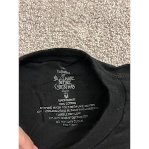 Disney Nightmare Before Christmas TShirt Medium Black Excellent Jack Skellington image 2