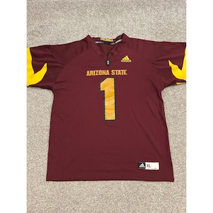 Adidas Arizona State Sun Devils shirt voor heren, maat XL, bordeauxrood, uitstekende staat, Pat Tillman 1