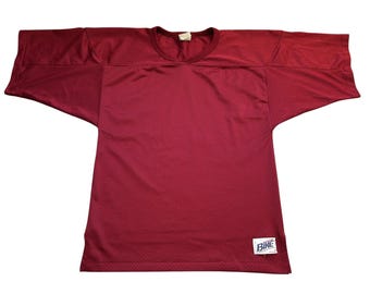 Camisa de futebol Bike Mesh masculina tamanho M, cor bordô, excelente estado, vintage, fabricada nos EUA.