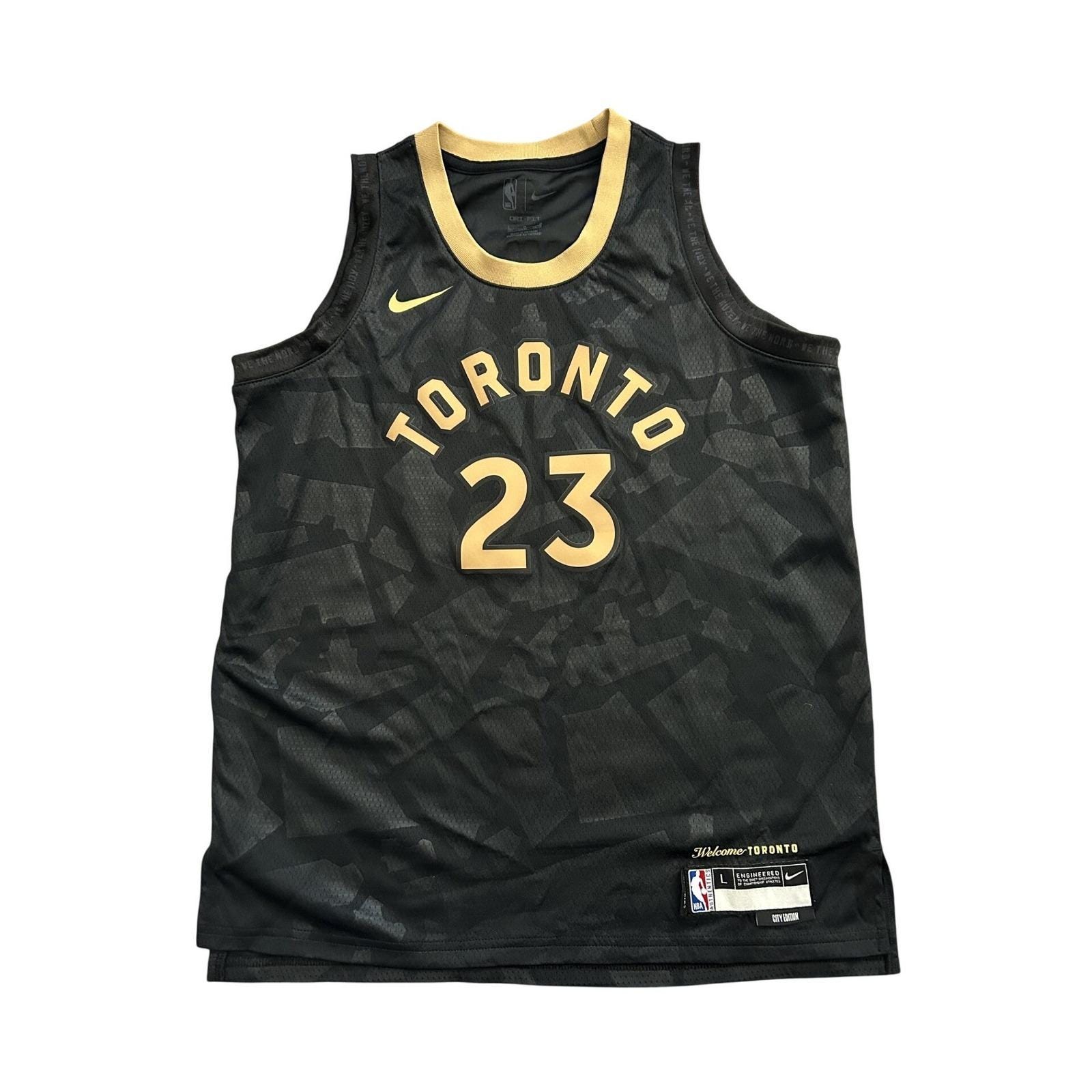 Nike Toronto Raptors Vanvleet 23 City Edition Jersey Youth Large