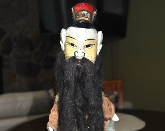 Antique Chinese Handmade Peking Opera Theatre Puppet Chaozhou Doll Qing ...