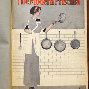 Volúmenes encuadernados de 1914 de la revista Modern Priscilla Antique ABGGoodStuff