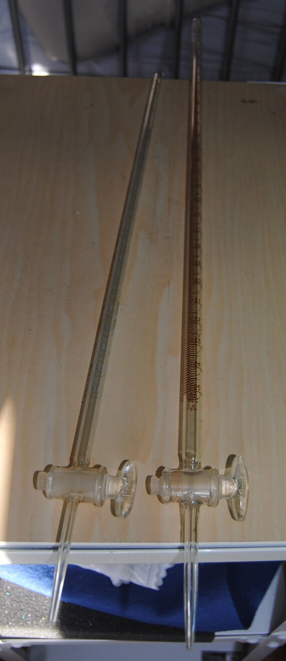 2 Volumetric Burette Pipettes 10 ml 25 ml Etsy