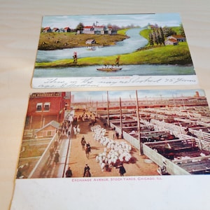 Cartões postais de Chicago 1906 e 1910, antigos ABGGoodStuff