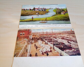 Antike Chicago Postkarten 1906 und 1910