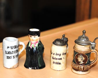 Antique Vintage Collection of Miniature Steins Mugs