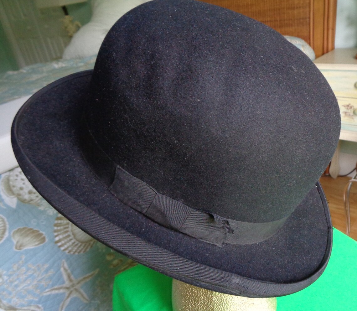 Vintage G.A. Dunn & Co. Felt Bowler Hat | Etsy