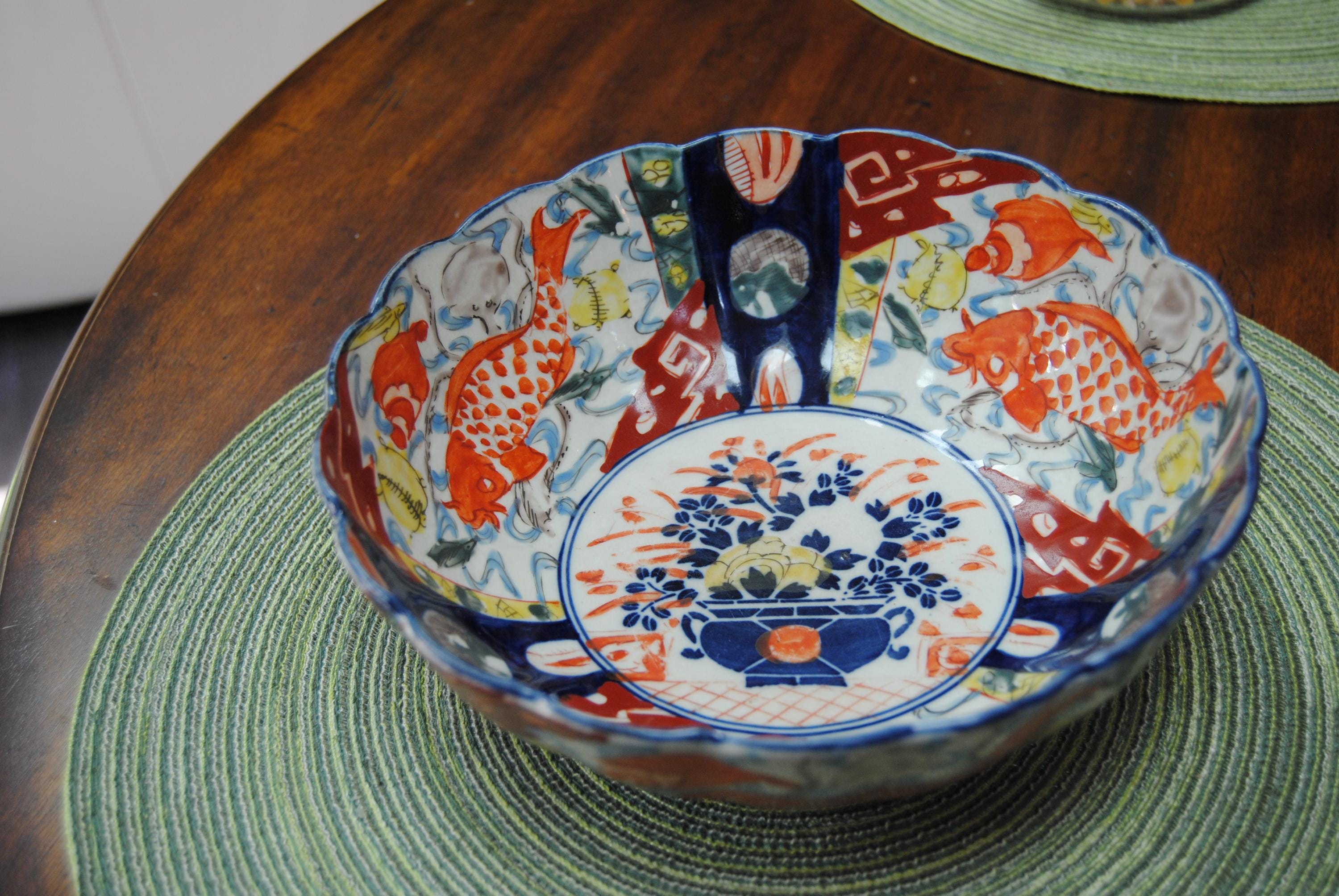 明治時代の有田焼　中皿・小皿　扇形と角皿セット　骨董品　アンティーク　皿　　明治 明治時代の有田 - Etsy 日本