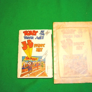 Kellogg Tony the Tiger Cereal Box Prize 3D Paint Set Vintage ABGGoodStuff