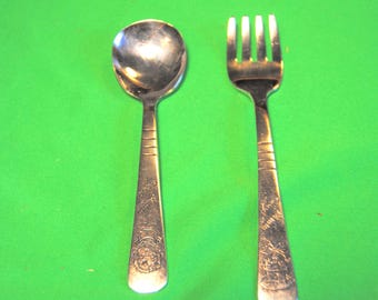 Vintage Campbell's Soup Child's Fork and Spoon