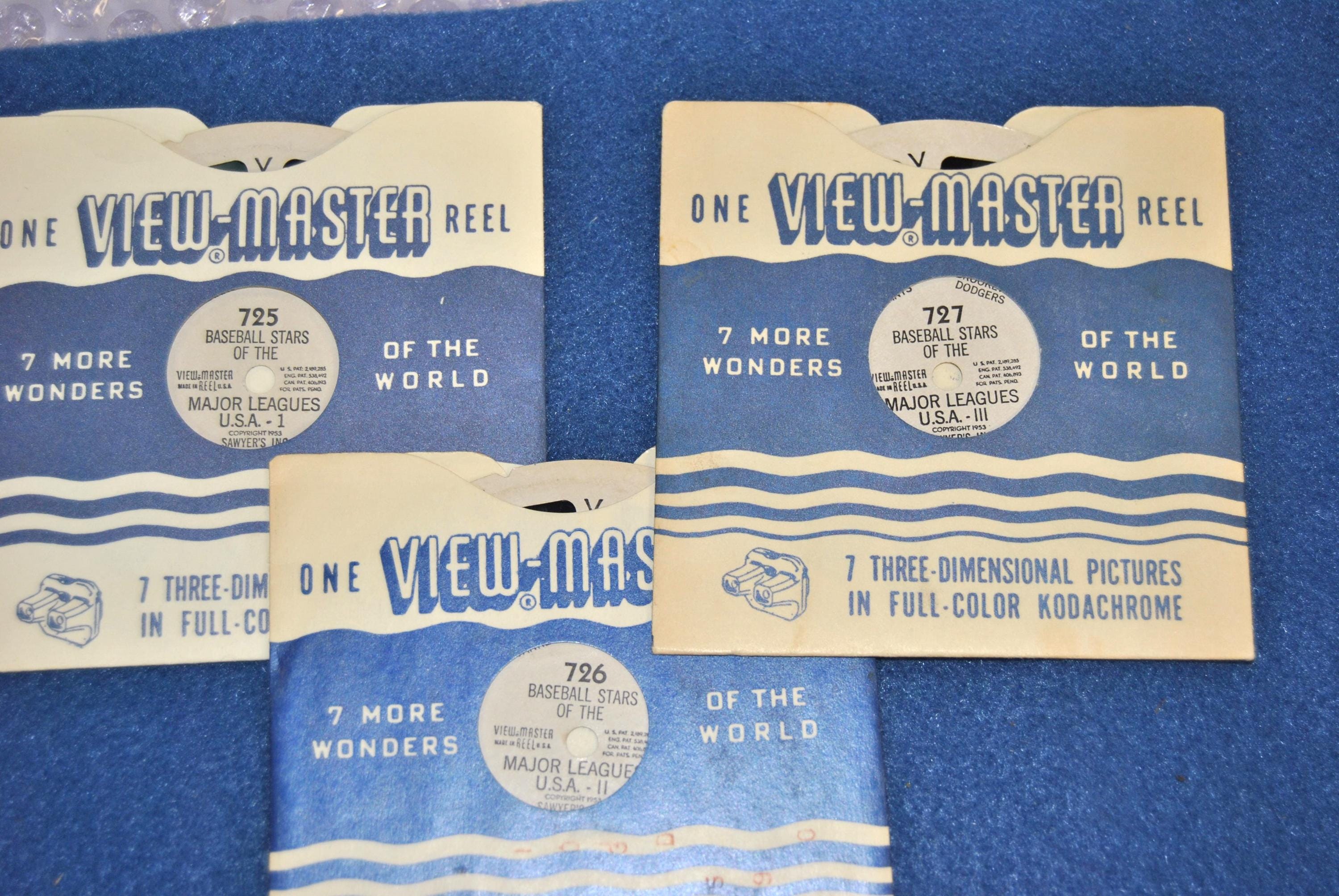 View-master Baseball Stars of the Major Leagues 3 reels 1953 Vintage ABGGoodStuff