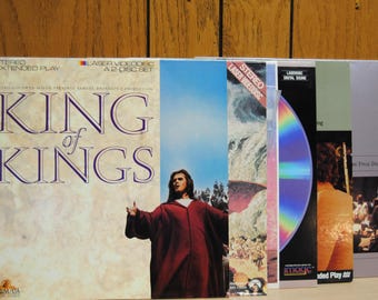 Vintage Five Christian Laserdiscs Ten Commandments, King of Kings....