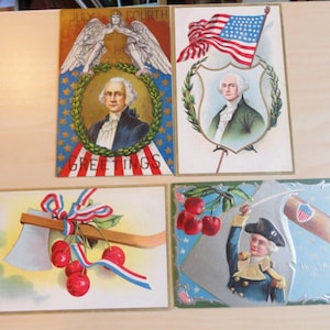 Cartes postales en relief George Washington Antique ABGGoodStuff