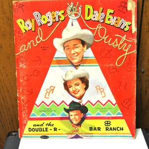 Roy Rogers & Dale Evans e Dusty Paper Dolls Originale 1957 Vintage ABGGoodStuff