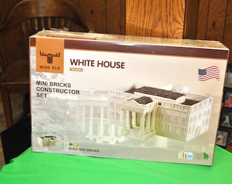 Wise Elk Stem Set Architectural White House Mini Bricks Constructor Set