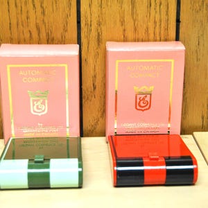 Automatic Compact Face Powder and Lipstick by Elegant Cosmetics, LTD. with original box Vintage ABGGoodStuff