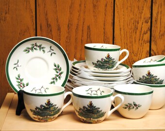 Spode Christmas Tree Coffee/Teacup and Saucer set